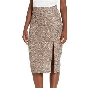 BCBGMAXAZRIA Faux Leather Snake Skirt